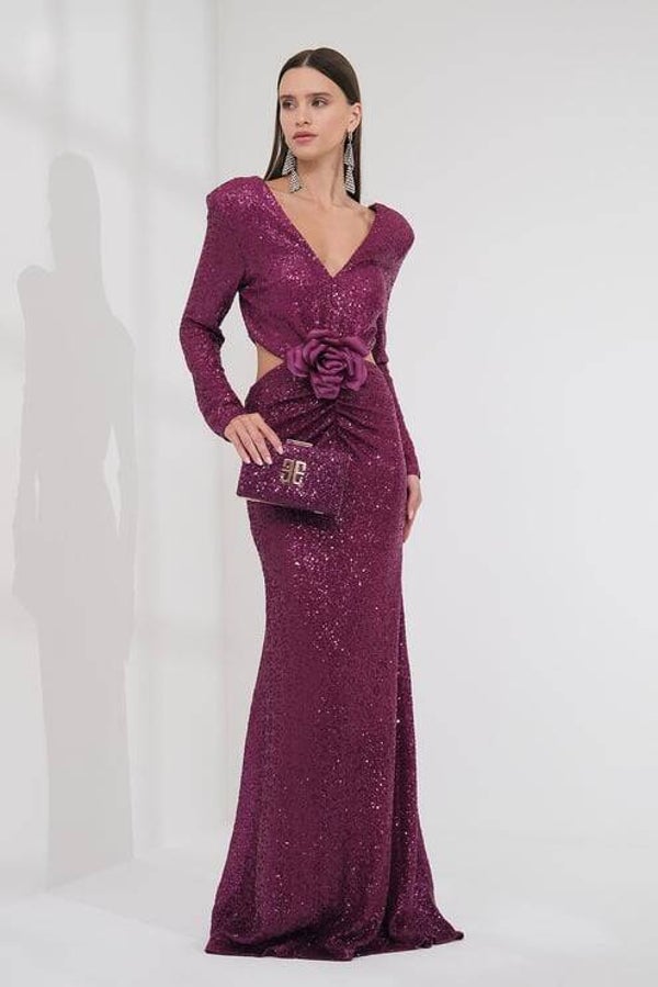 ROBE DE SOIREE EN PAILLETTES MAILLE