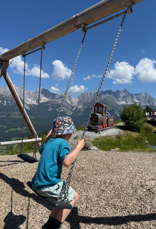 Family adventure in the mountains