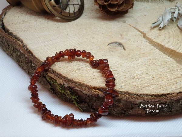 Bracelet Baroque "Grenat Brun (Hessonite)" A