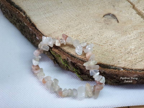 Bracelet Baroque "Pierre de Lune Multicolore" A+