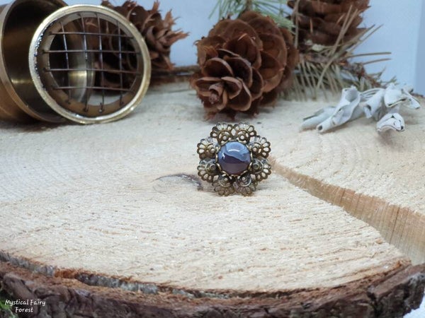 Bague "Agate du Botswana"