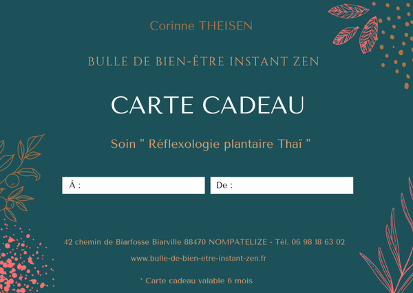 CARTE CADEAU - Réflexologie Plantaire THAÏ