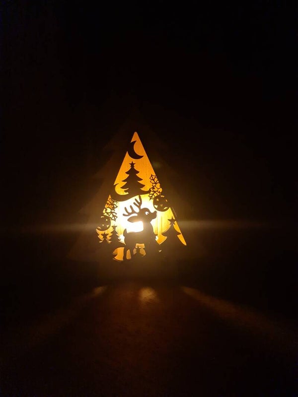 Houten kerstboom - Rendier