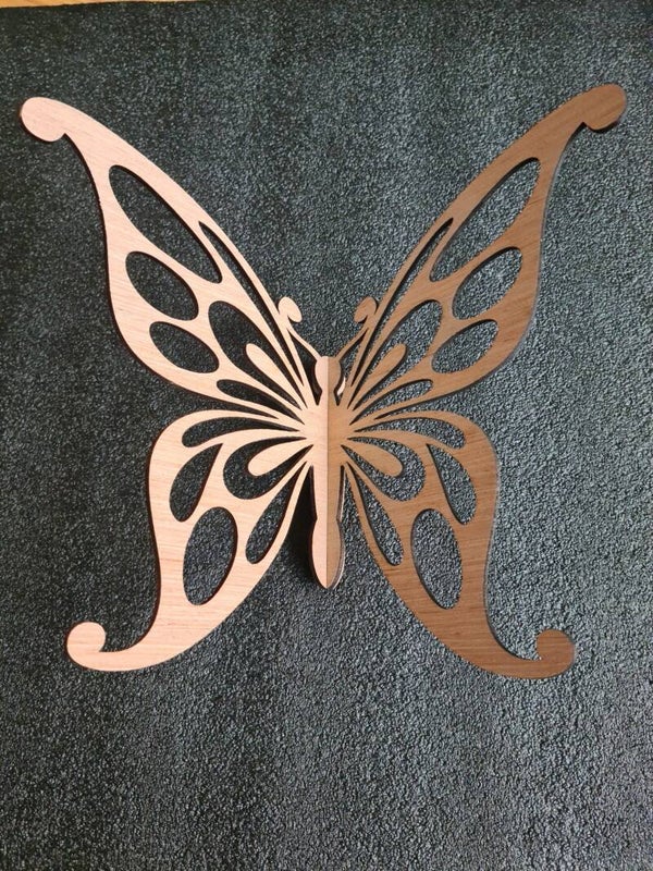 Decoratieve houten vlinder XL