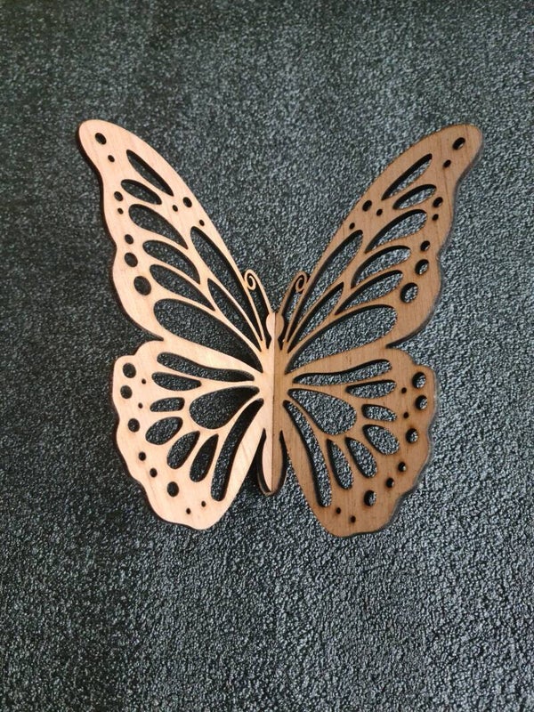 Decoratieve houten vlinder