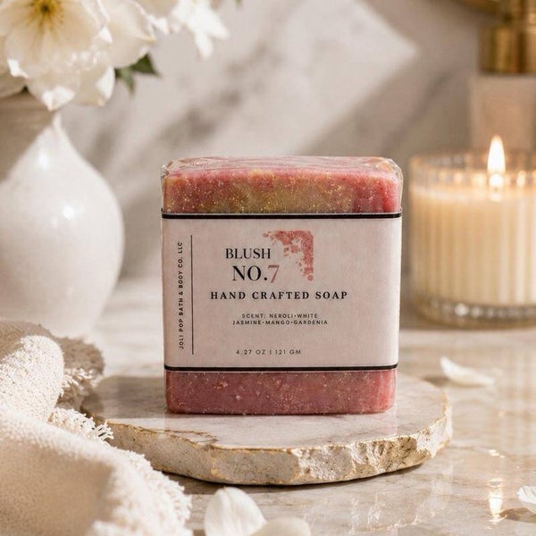 Handcrafted Soap Bar - Neroli, White Jasmine, Mango, Gardenia Scented Floral Fruity Artisan Small Batch Bath & Body Soap