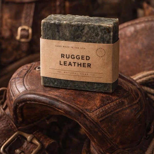 Rugged Leather Soap - Bold Classic Masculine Scent with Rich Creamy Lather for Men