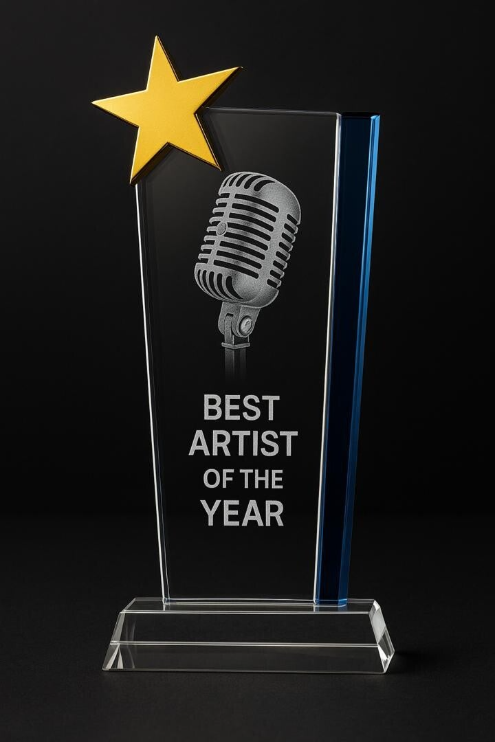 10-inch Crystal Award Plaque