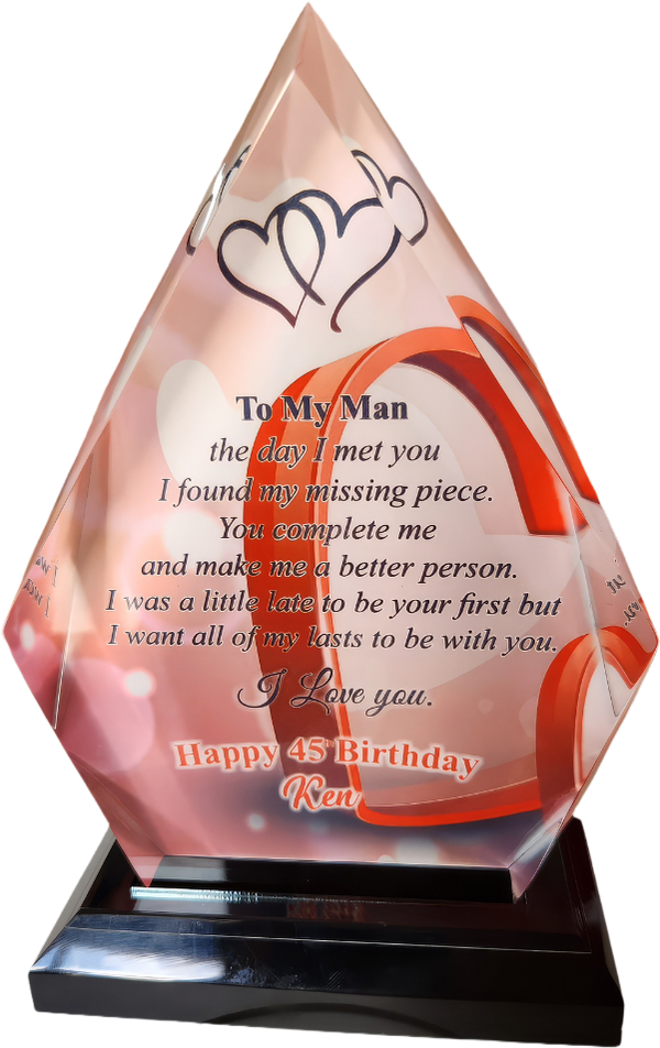 Personalized Crystal Award Plaque