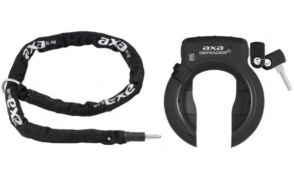 AXA Ringslot Defender - inclusief RLC-140 Insteekketting - zwart ART GEKEURD 