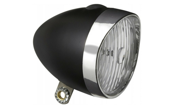 Koplamp Edge Retro 3 Leds incl. batterijen - zwart/chroom