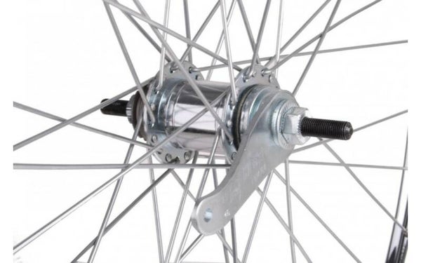 Achterwiel 28 x 1 5/8 - 1 3/8" met remnaaf - chroom stads voor  fiets 