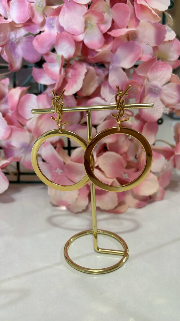 Orecchini cerchi grandi Ysl