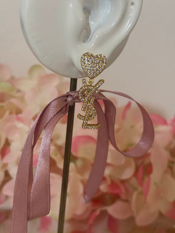 Orecchini cuori pendenti Ysl