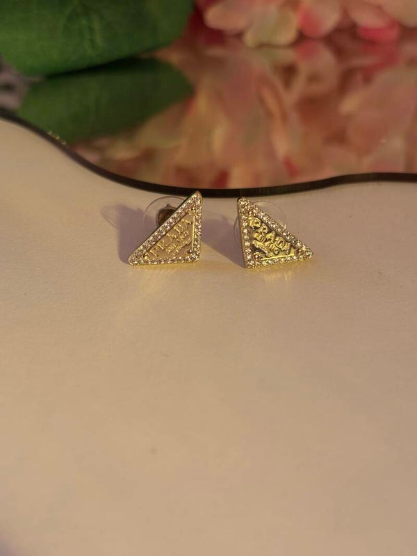 Orecchini triangolo brillantini prd