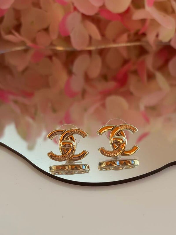 Orecchini vintage con logo cc