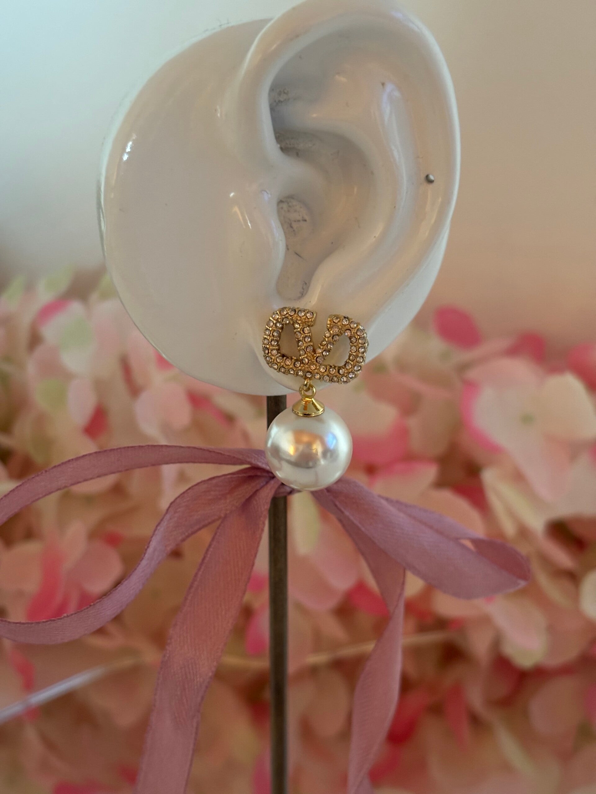 Orecchini perla pendente Vale