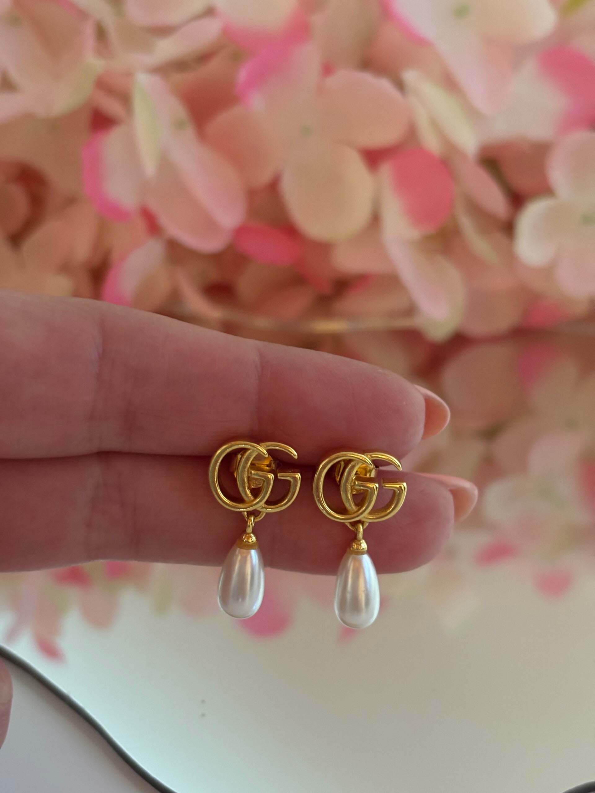 Orecchini perla pendente gg