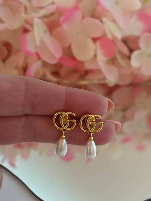 Orecchini perla pendente gg