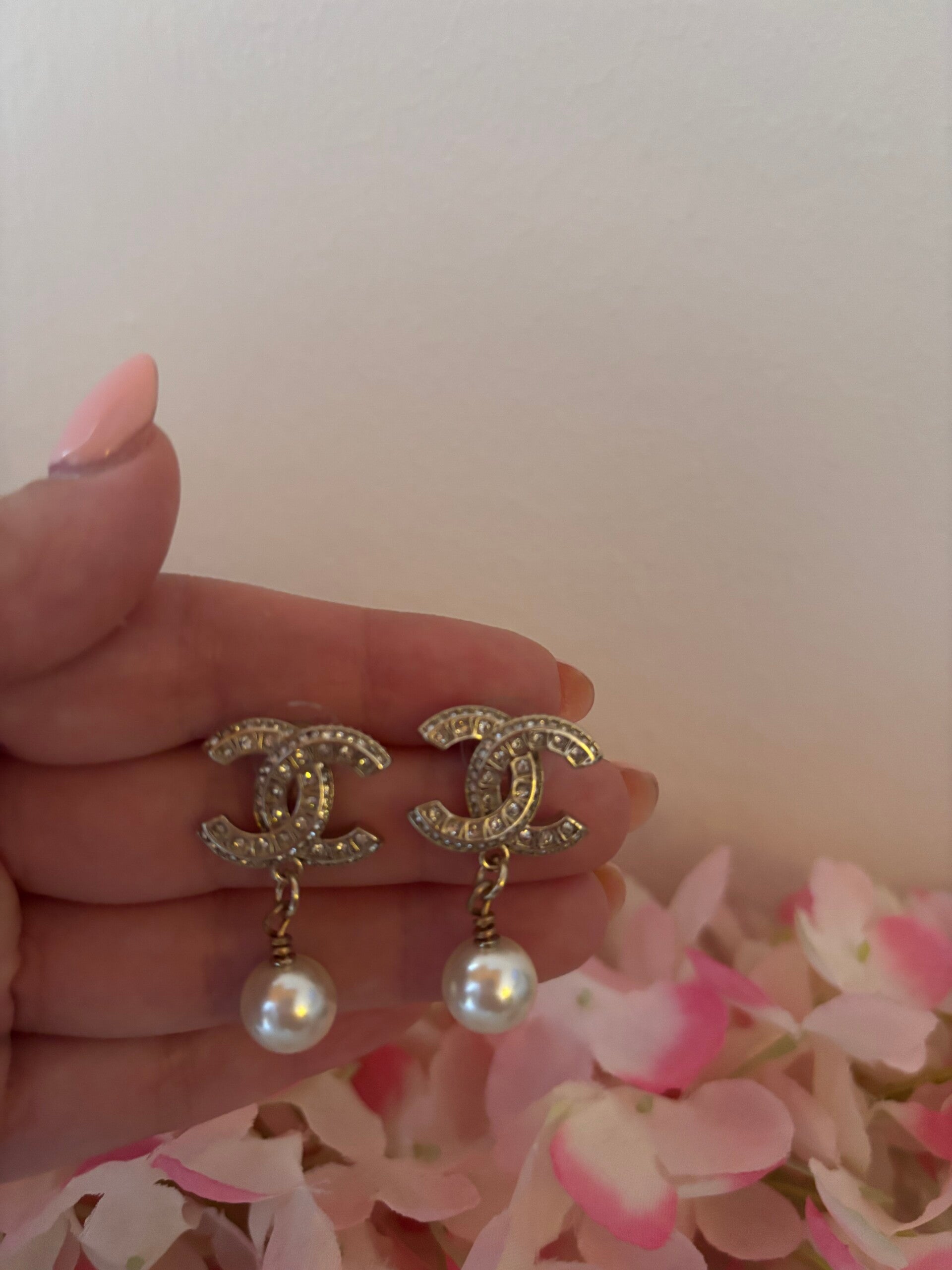 Orecchini perle pendenti cc