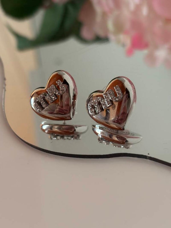 Orecchini cuori bombati miu