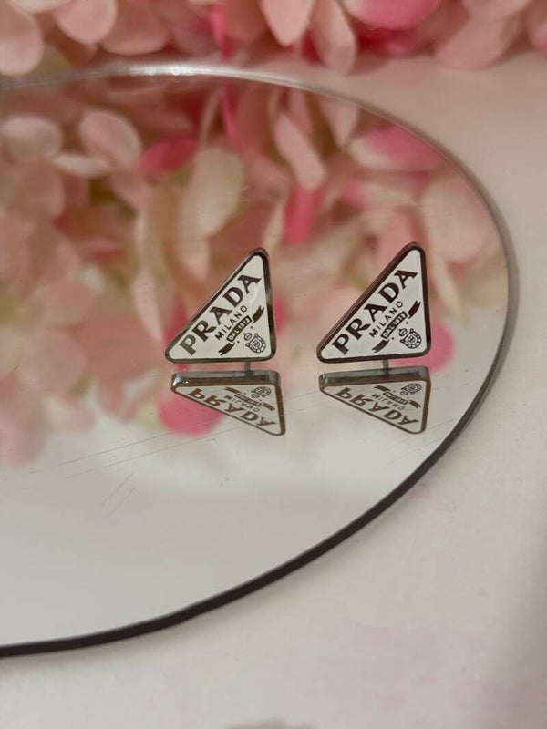 Orecchini triangolo bianchi Prd