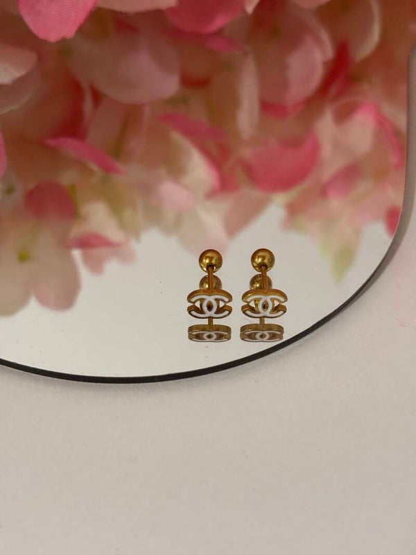 Orecchini mini mini bianchi cc