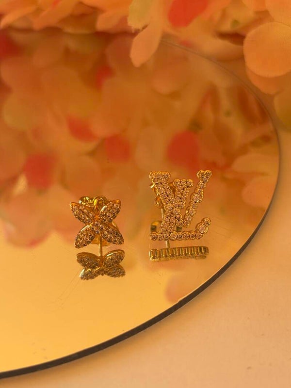 Orecchini lv con cristalli