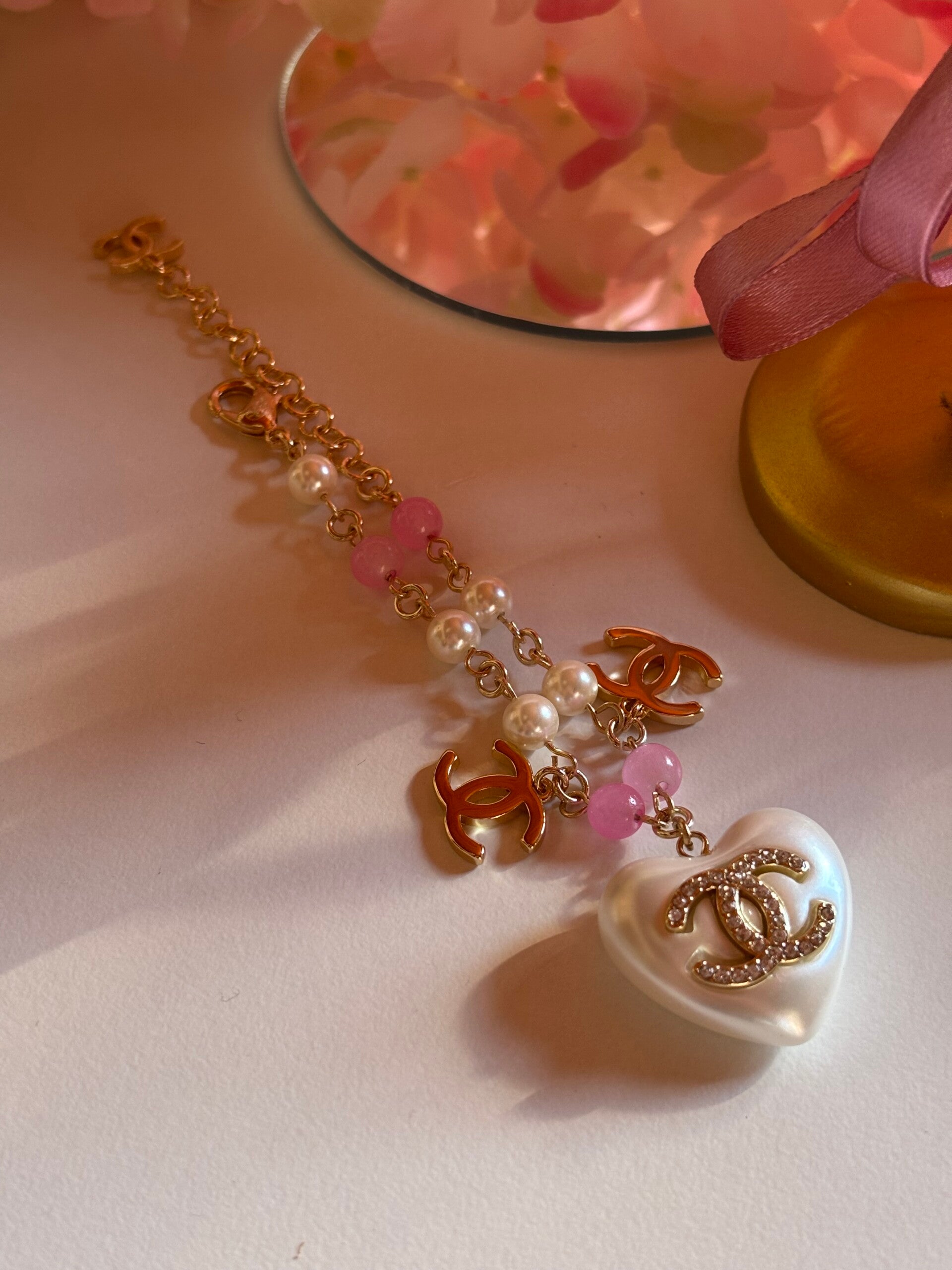 Bracciale cuore perla cc