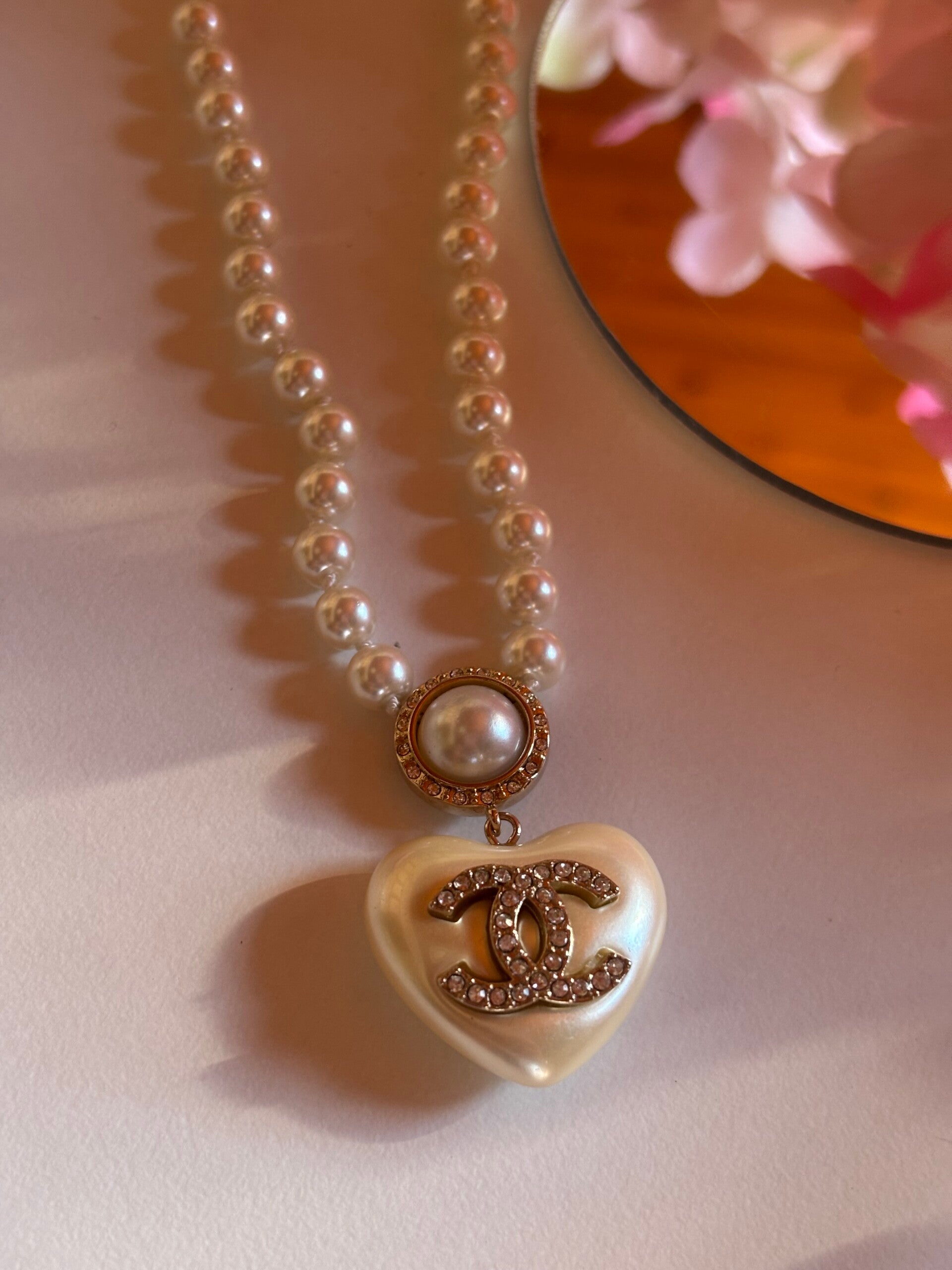 Collana cuore perla cc