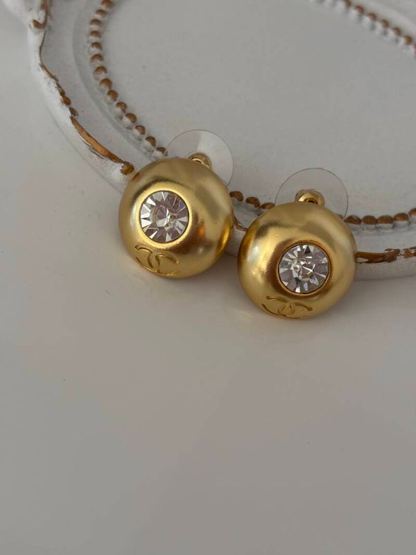 Orecchini vintage cc cristallo