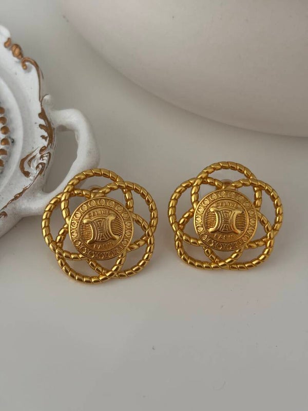 Orecchini celi vintage nodo circolare