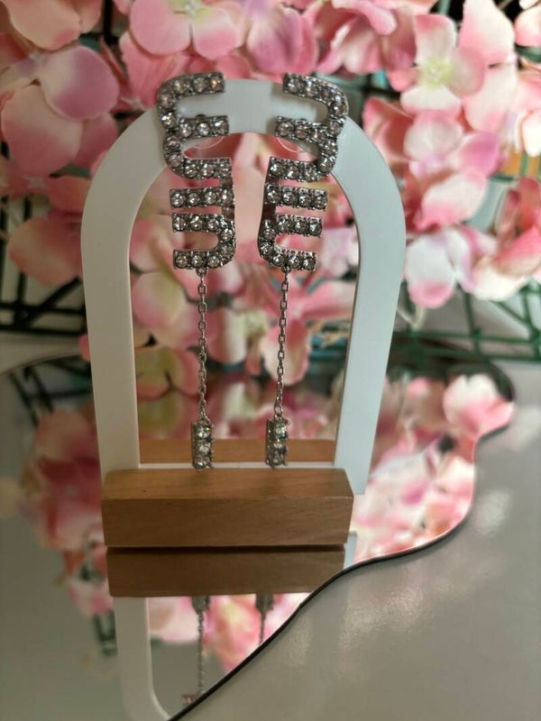 Orecchini pendenti brillantini Miu