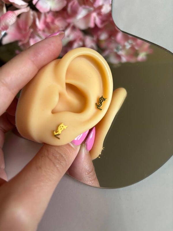 Orecchini mini mini ysl per doppio buco