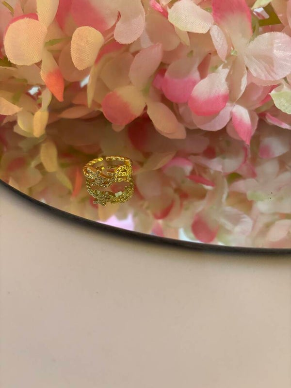 Anello ysl regolabile gold