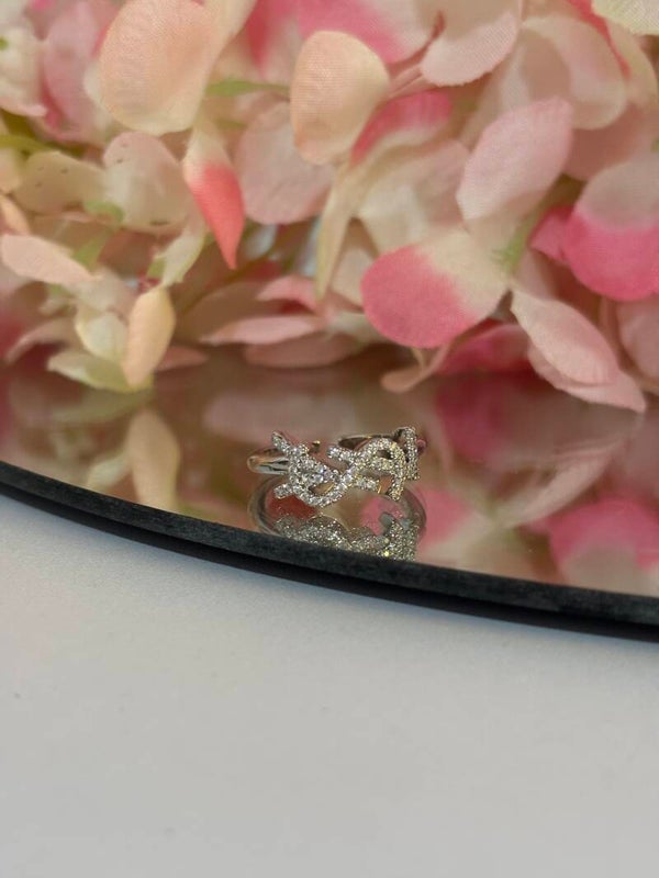 Anello ysl regolabile silver