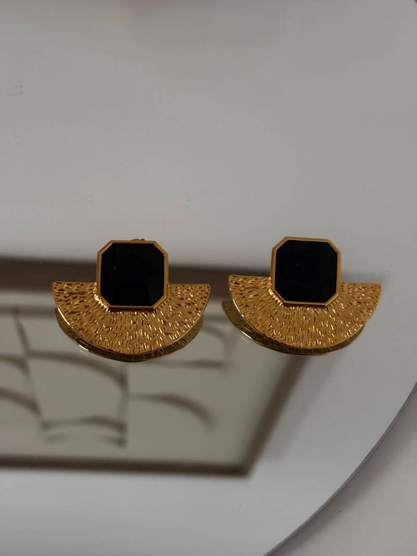 Orecchini stile vintage Cristal black