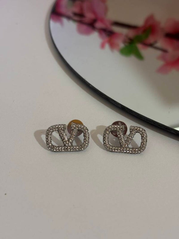 Orecchini silver Vale brillantini