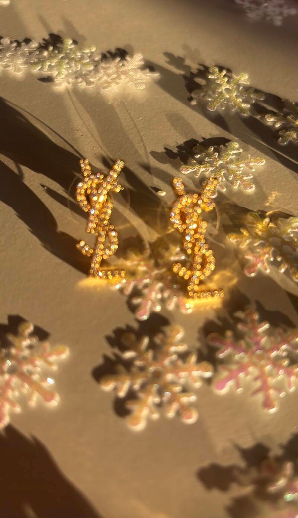 Orecchini brillantini Ysl