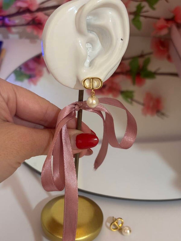 Orecchini perla pendente CD