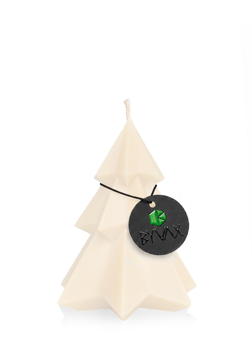 Bijenwas Dennenboom JÓL | 10cm | WIT