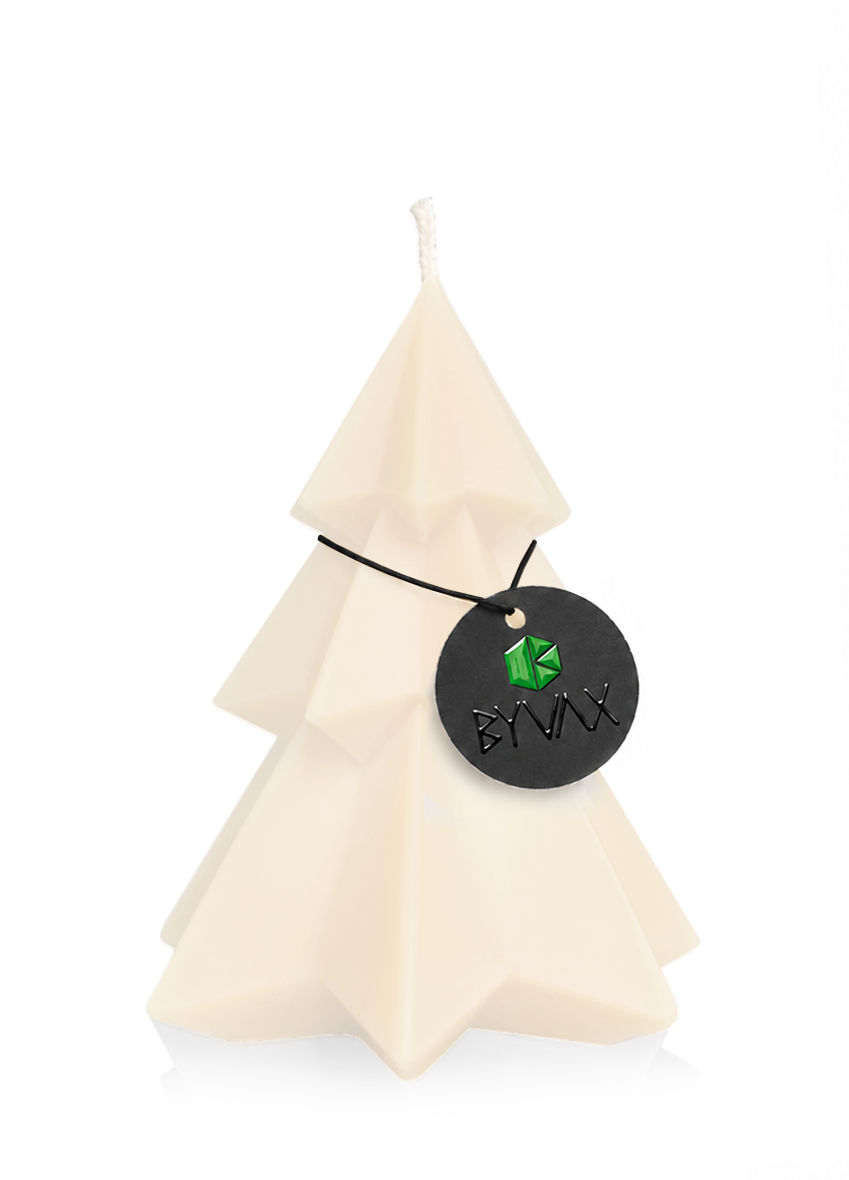 Bijenwas Dennenboom JÓL | 12cm | WIT
