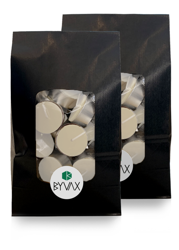 BYVAX Bijenwas Waxinelichtjes (96 stuks) | WIT