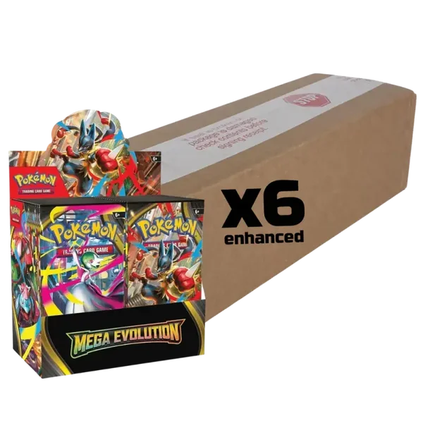 Mega Evolution  Enhanced Booster Box Case (6) (Promo incl)