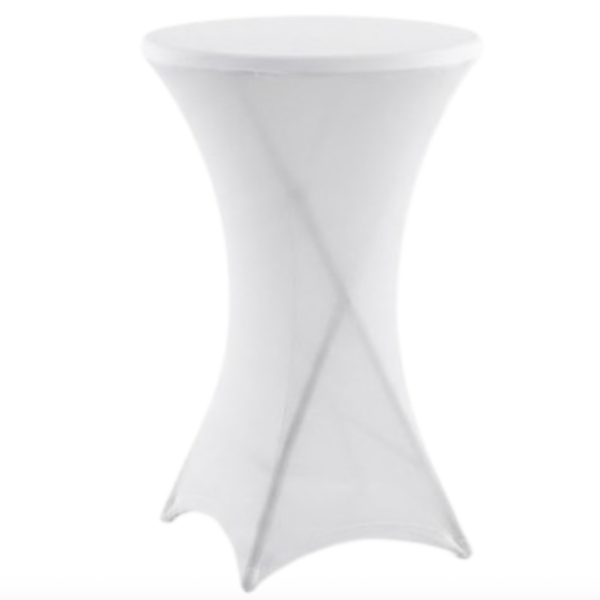 Stretch - Stehttischhusse 80cm - weiß