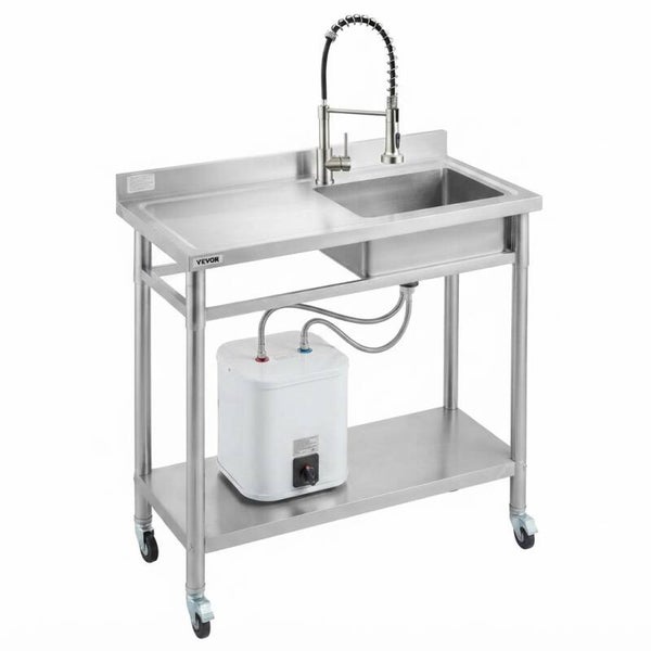Spültisch 100cm*50cm mit Warmwasserspeicher
