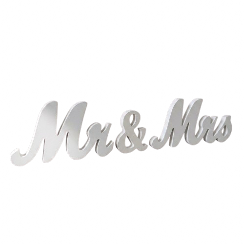 Aufsteller Mr & Mrs - weiß