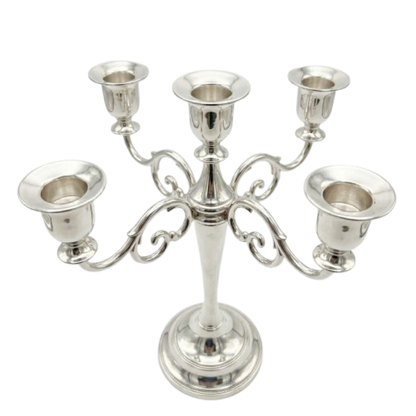 Kerzenständer 5-armig - silber