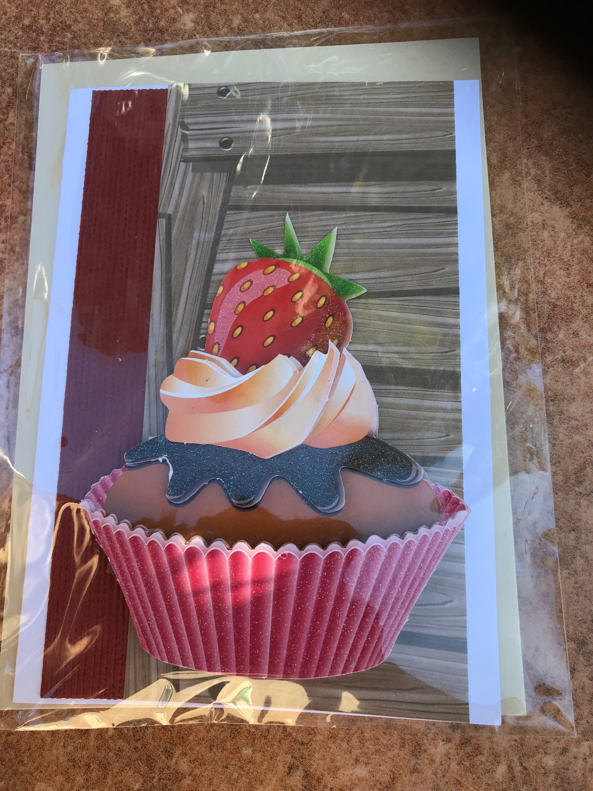 Handmade card cupcake