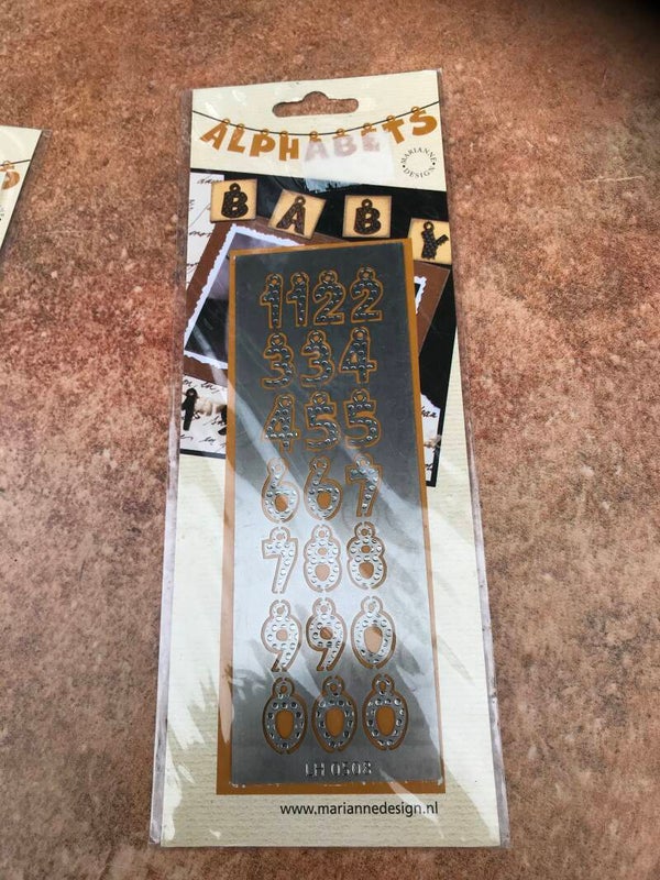 Mal for making cards 1,2,3.